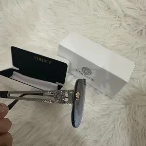 Versace | Accessories | Versace Gold And Black Sunglasses  display picture 3